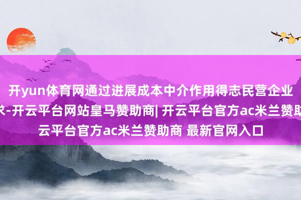 开yun体育网通过进展成本中介作用得志民营企业的多元化金融需求-开云平台网站皇马赞助商| 开云平台官方ac米兰赞助商 最新官网入口